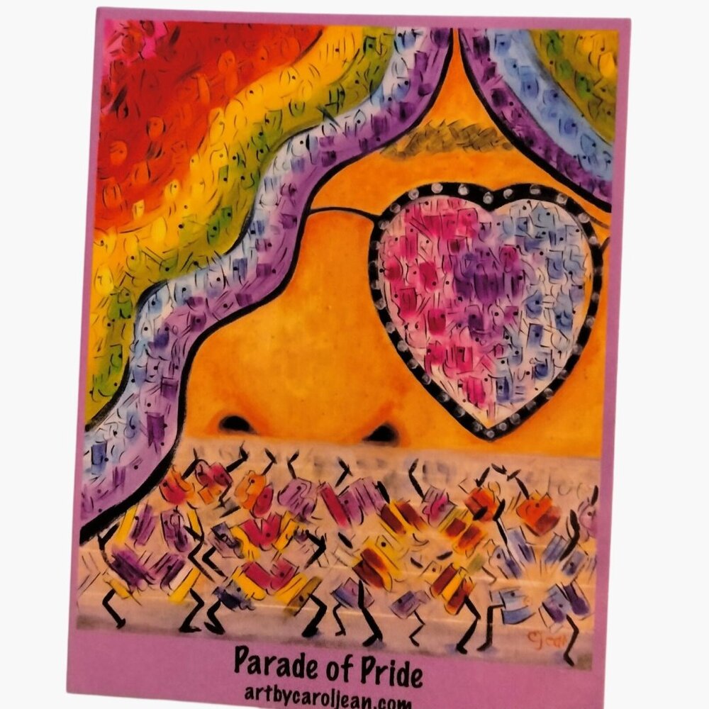 Parade Of Pride Art Print LGBT Colorful Abstract Rainbow Design Carol Jean